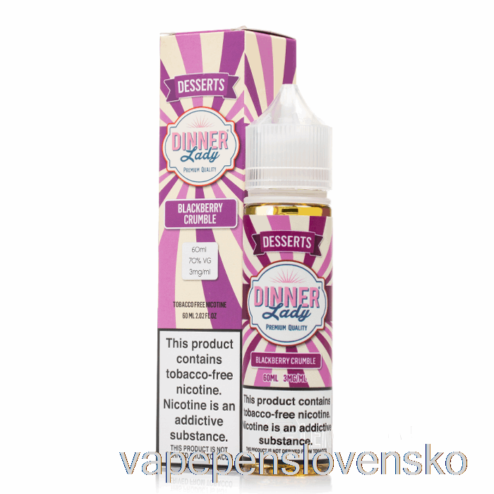 Blackberry Crumble - Vape Dinner Lady E-liquid - 60ml 3mg Vape Cigareta